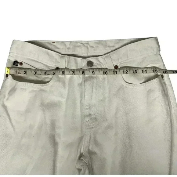 Ralph Lauren High-Rise Relaxed Cropped Jean White Size 8 - Picture 10 of 12